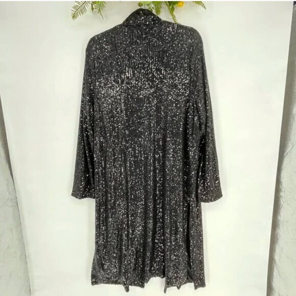 BB Dakota Steve Madden Sequin Duster Jacket M Festival Taylor Swift Concert Vibe - Picture 4 of 13